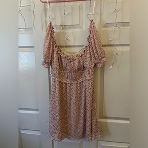 Pink Rose Cottagecore Mini-Dress